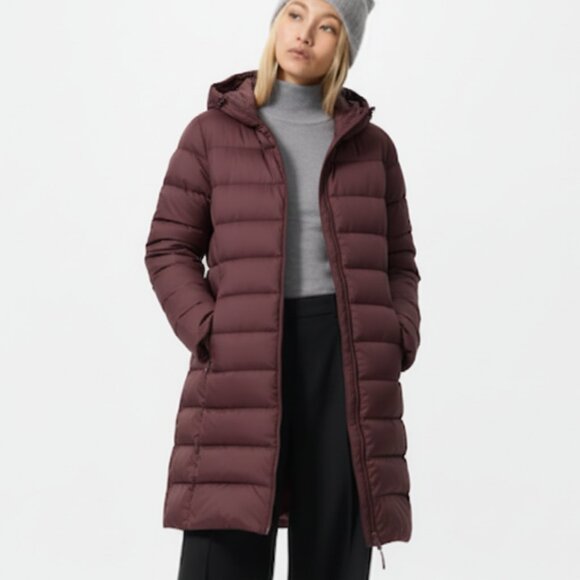 Uniqlo Women's Dark Purple Puffer Coat - Picture 1 of 9